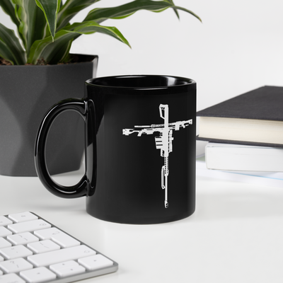 3KT - 3cross Black Glossy Mug