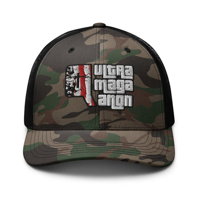 UltraMagaQanon Camouflage trucker hat - UltraMagaQanon