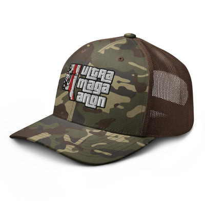 UltraMagaQanon Camouflage trucker hat - UltraMagaQanon