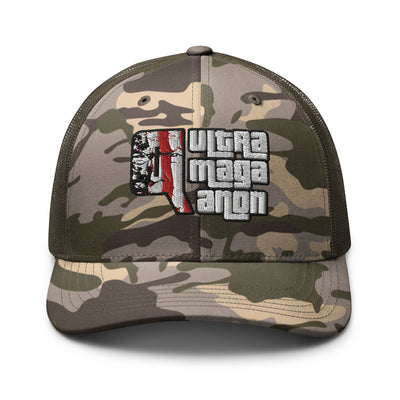 UltraMagaQanon Camouflage trucker hat - UltraMagaQanon