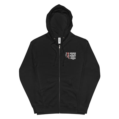 Unisex fleece zip up hoodie