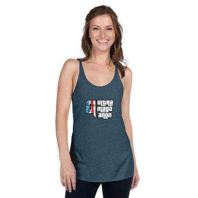 Women's Racerback Tank - UltraMagaQanon