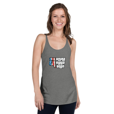 Women's Racerback Tank - UltraMagaQanon