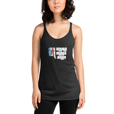 Women's Racerback Tank - UltraMagaQanon