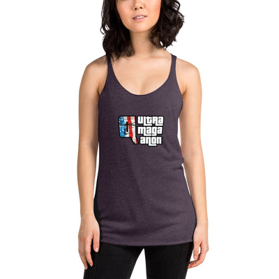 Women's Racerback Tank - UltraMagaQanon