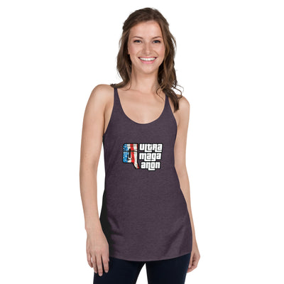 Women's Racerback Tank - UltraMagaQanon