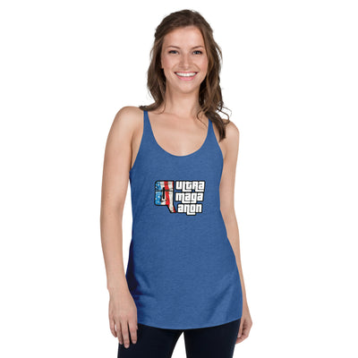 Women's Racerback Tank - UltraMagaQanon