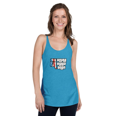 Women's Racerback Tank - UltraMagaQanon